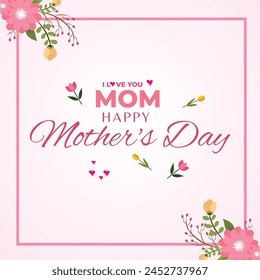 Happy Mothers Day Social Media Art Work Post Vorlage Instagram 