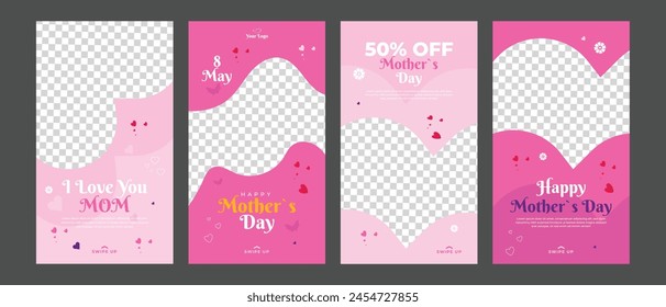 happy mother's day social media post web banner stories collection templates