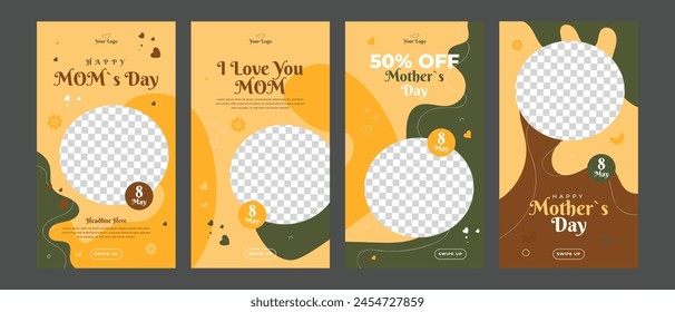 happy mother's day social media post web banner stories collection templates