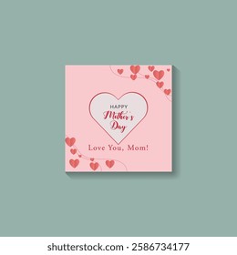 Happy Mother's day social media poster design vector template