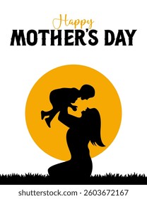 Happy Mother's Day social media post design vector illustration.