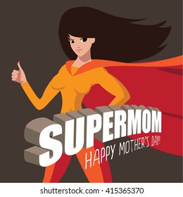 Happy Mothers Day Supermom design EPS 10 vector