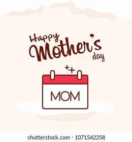 happy mother's day sweet background,greeting card, Flat design. can be add text.