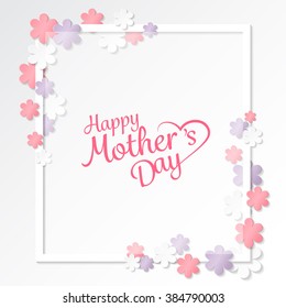 happy mother's day sweet flower background, can be use for greeting, wedding invitation, woman and valentines's day card. can be add text.  vector illustration