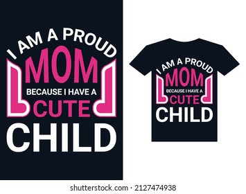 Happy Mother's day t shirt design typography