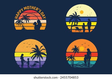 Feliz Día de la Madre camiseta diseño Plantilla Vector