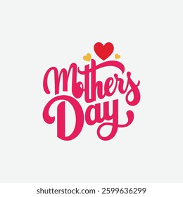 Happy Mothers Day t shirt Calligraphy, lettering card with hand drawn heart. Vector flowers with lettering "happy mother's day" for print design of flyers, banners, cover, postcard