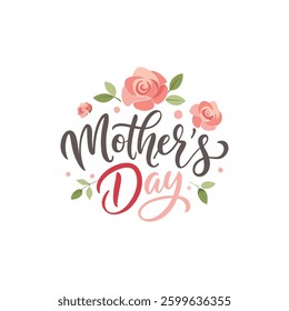 Happy Mothers Day t shirt Calligraphy, lettering card with hand drawn heart. Vector flowers with lettering "happy mother's day" for print design of flyers, banners, cover, postcard
