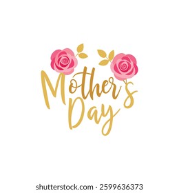 Happy Mothers Day t shirt Calligraphy, lettering card with hand drawn heart. Vector flowers with lettering "happy mother's day" for print design of flyers, banners, cover, postcard