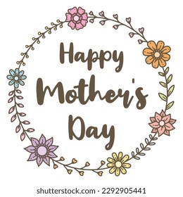 Happy Mother's Day Template, perfect for office, company, school, social media, advertising, printing and more