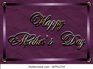 Happy Mothers Day text bordered with ribbons