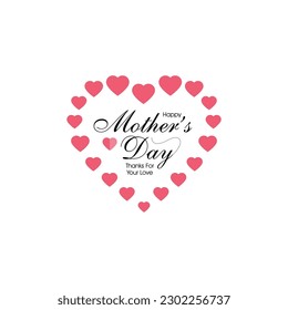 Happy Mother's Day text greeting graphic vector illustration design template. Mother's Day greeting celebration.