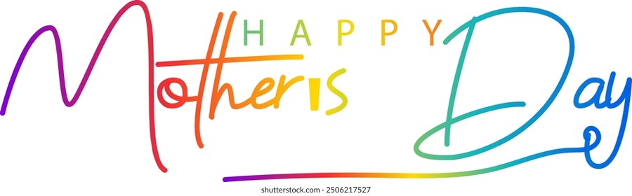 HAPPY MOTHER'S DAY, Happy Mother's day text on white background, Happy Mother’s Day Lettering