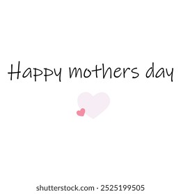 Happy Mother's day text on white background.