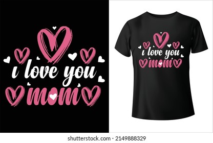 Happy mother's day t-shirt design. Mom Vector, Vector Art, Mom T-Shirt Design