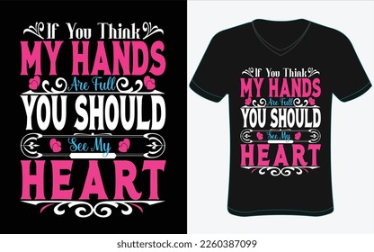 Happy Mother's day T-shirt design free vector.