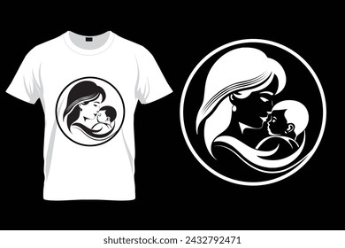 Happy mothers day  t-shirt design instant download  white and black t-shirt design svg