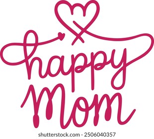 happy mother's day t-shirt design vector illustration.