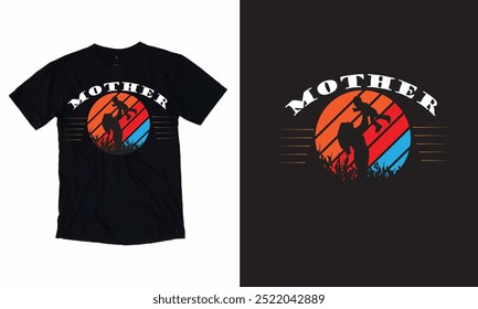 Feliz Dia das Mães T-Shirt Design.