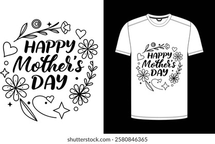 Happy Mother's day T-shirt Design ready print vector