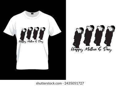 Happy mothers day t-shirt vector design illustrator instant download svg