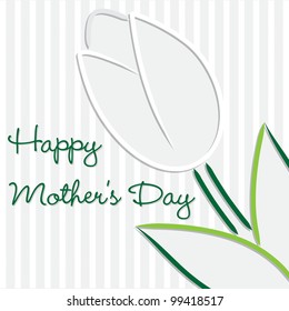 Happy Mother's Day tulip card in vector format.