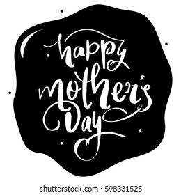 Happy Mother's Day typographic design in black and white