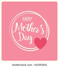 Happy Mother's Day Typographic Vector Design on Light Background