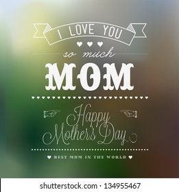 Happy Mother's Day Typographical Background