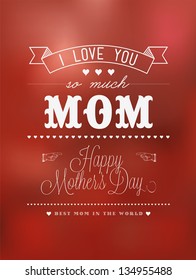 Happy Mother's Day Typographical Background