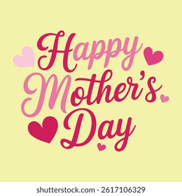 Happy mothers day typography banner vector