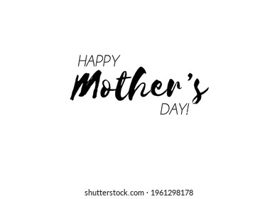 Happy Mother's Day typography card. Vector card, banner, greeting. 