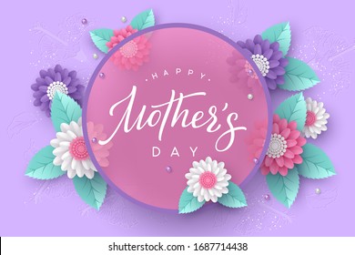 Happy Mothers Day Greeting Card Paper Stock Vector (Royalty Free ...