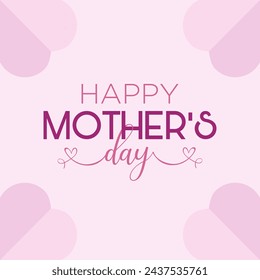 Happy Mother's Day typography design, hand drawn lettering. Holiday lettering isolated on white backgrounds. Calligraphy vector illustration.