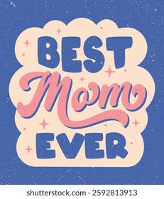 Happy Mothers day typography design. Elegant quote for poster or greeting card, with Mother's Day lettering 