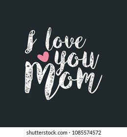 Happy Mother's Day typography.  Happy Mother's Day - hand drawn lettering.  Seasons greetings card perfect for prints,banners,invitations,special offer and more.