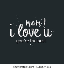Happy Mother's Day typography.  Happy Mother's Day - hand drawn lettering.  Seasons greetings card perfect for prints,banners,invitations,special offer and more.