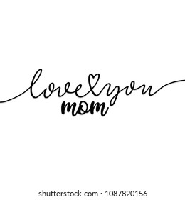 Happy Mother's Day typography. Happy Mother's Day - hand drawn lettering. Seasons greetings card perfect for prints,banners,invitations,special offer and more.