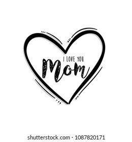 Happy Mother's Day typography. Happy Mother's Day - hand drawn lettering. Seasons greetings card perfect for prints,banners,invitations,special offer and more.