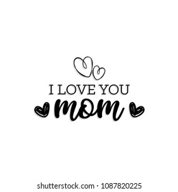 Happy Mother's Day typography. Happy Mother's Day - hand drawn lettering. Seasons greetings card perfect for prints,banners,invitations,special offer and more.