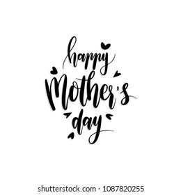 Happy Mother's Day typography. Happy Mother's Day - hand drawn lettering. Seasons greetings card perfect for prints,banners,invitations,special offer and more.