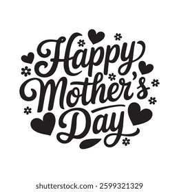 Happy Mother's Day typography image text vector design