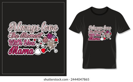 Happy Mother's day typography lettering design with quote for print, t-shirt, lettering, poster, label, gift, greeting card etc.