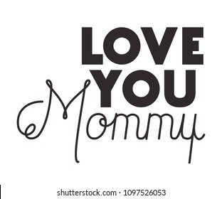 happy mothers day typography message