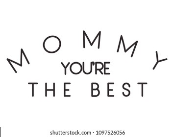 happy mothers day typography message