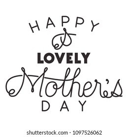 happy mothers day typography message