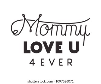 happy mothers day typography message