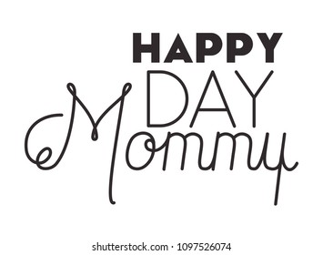 happy mothers day typography message