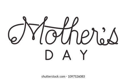 happy mothers day typography message