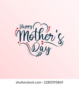 Happy mothers day typography with ornaments